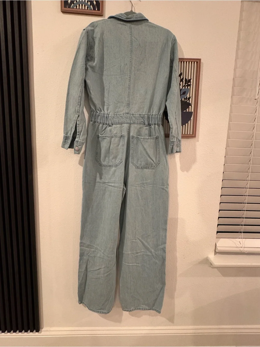 Universal Thread Denim Jumpsuit Womens Size 6 Light Wash Utility Wide Leg NWT